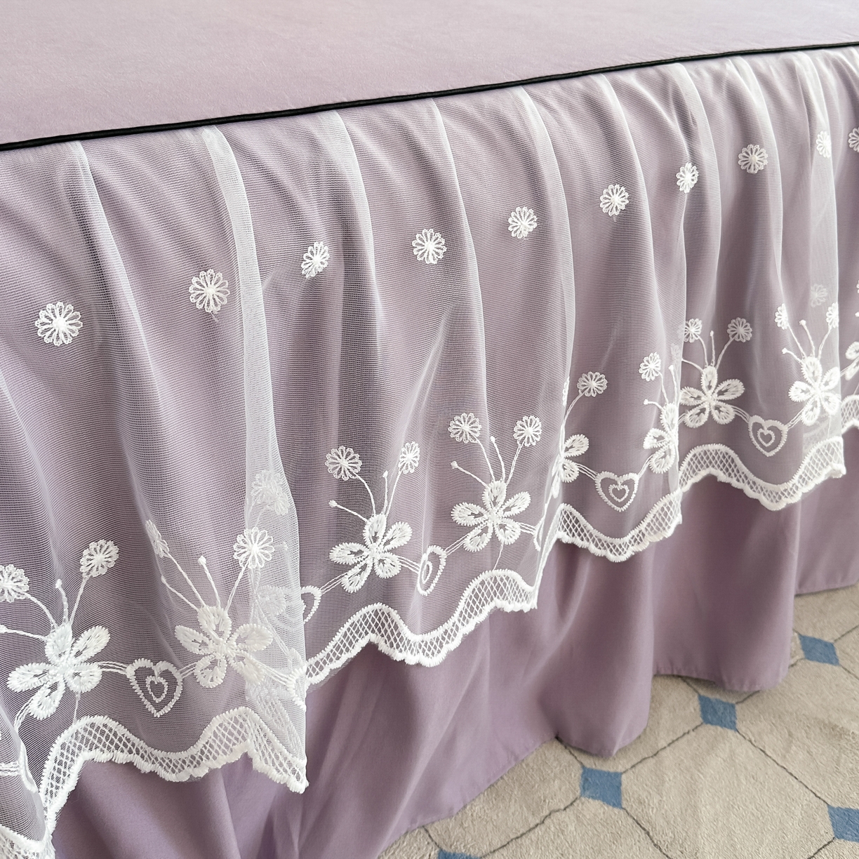 91家纺网 家纺一手货源 找家纺 柔享家（原芷澜家纺） 2025新款水洗棉磨毛系列四件套-恩格斯 丁香紫+香芋紫