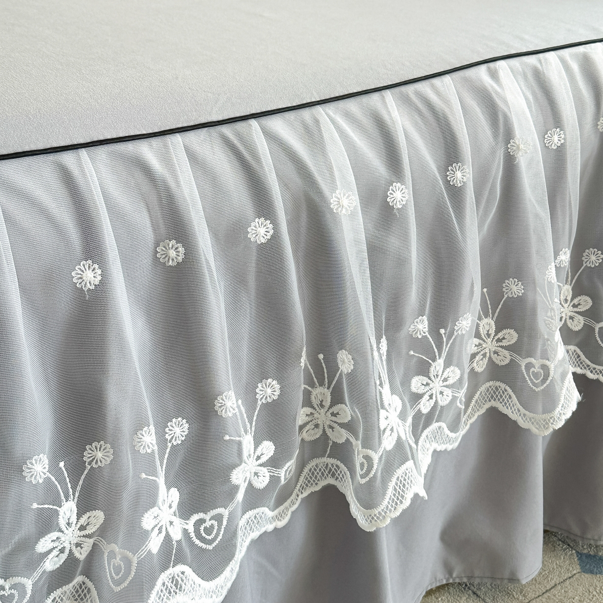 91家纺网 家纺一手货源 找家纺 柔享家（原芷澜家纺） 2025新款水洗棉磨毛系列四件套-恩格斯 浅灰+浅灰