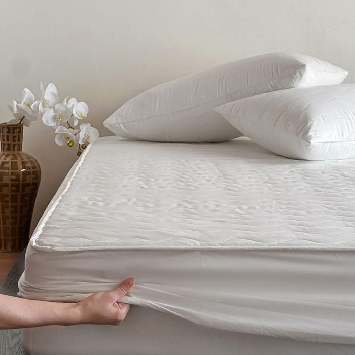 91家纺网 家纺一手货源 找家纺 （总）三味舒屋 2025新款防水全棉夹棉绗缝防水隔尿床笠-安缦