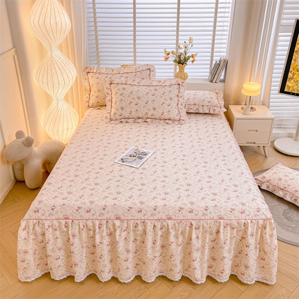 91家纺网 家纺一手货源 找家纺 （总）2025新款韩版全棉公主风床裙单品