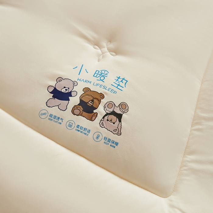 91家纺网 家纺一手货源 找家纺 林希 2025新款保暖软床垫床褥子榻榻米软床垫学生上下铺垫子（小暖垫系列） 白色