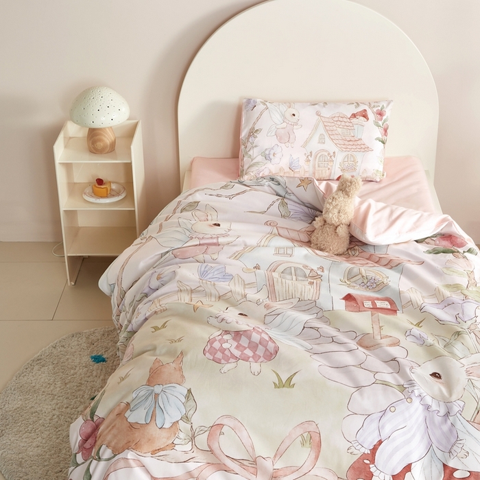 91家纺网 家纺一手货源 找家纺 （总）荷马之梦 2025新款梦境系列—全棉40s数码印花原创手绘大版定位儿童幼儿园套件