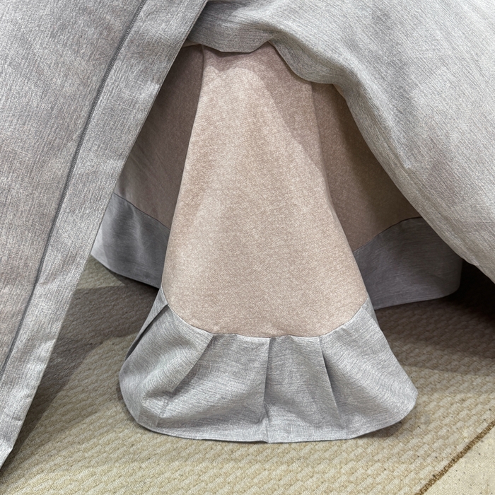 91家纺网 家纺一手货源 找家纺 凌鼎 2025新款100%全棉磨毛四件套数码印花加厚纯棉磨毛四件套 琥珀灰