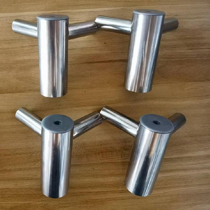 91家纺网 家纺一手货源 找家纺 胜权家纺 2025秋冬新款单开门落地宫廷蚊帐不锈钢螺纹接口支架加粗加厚 不锈钢三通