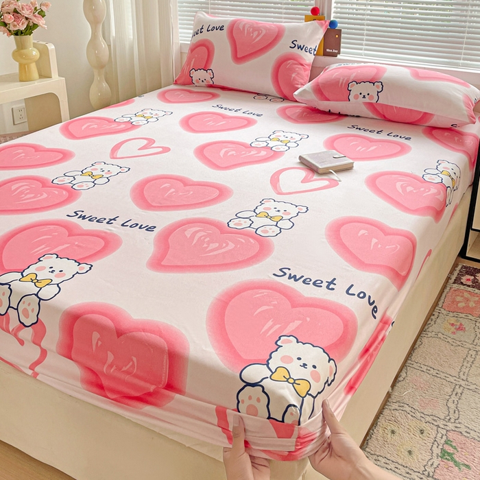 91家纺网 家纺一手货源 找家纺 （总）极梦家纺 2025新款磨毛植物羊绒印花单床笠三件套学生宿舍