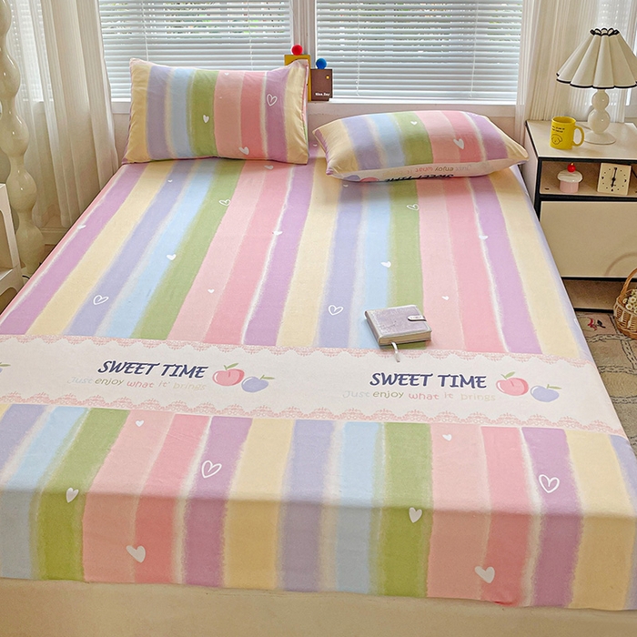 91家纺网 家纺一手货源 找家纺 （总）极梦家纺 2025新款磨毛植物羊绒印花单床笠三件套学生宿舍