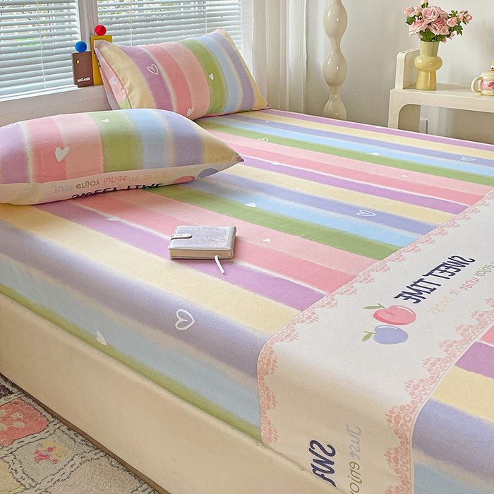 91家纺网 家纺一手货源 找家纺 （总）极梦家纺 2025新款磨毛植物羊绒印花单床笠三件套学生宿舍