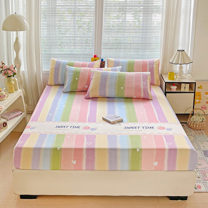 91家纺网 家纺一手货源 找家纺 （总）极梦家纺 2025新款磨毛植物羊绒印花单床笠三件套学生宿舍