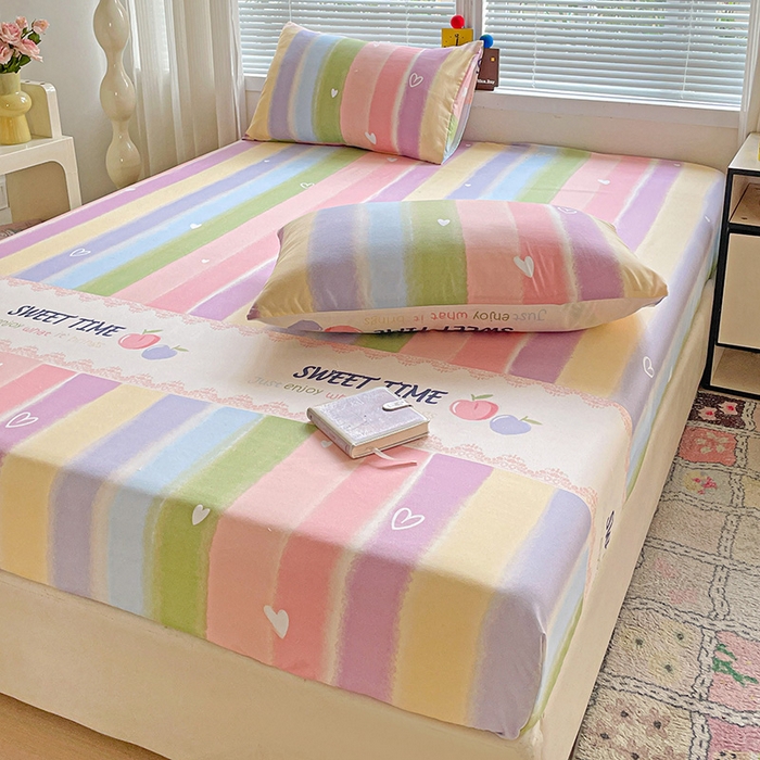 91家纺网 家纺一手货源 找家纺 （总）极梦家纺 2025新款磨毛植物羊绒印花单床笠三件套学生宿舍