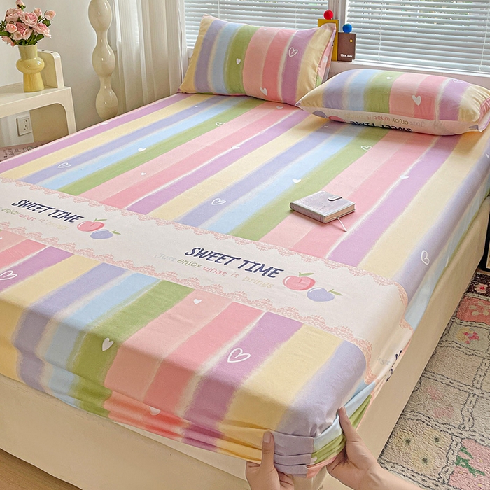 91家纺网 家纺一手货源 找家纺 （总）极梦家纺（支持定制） 2025新款印花磨毛单床裙三件套（总链接一）