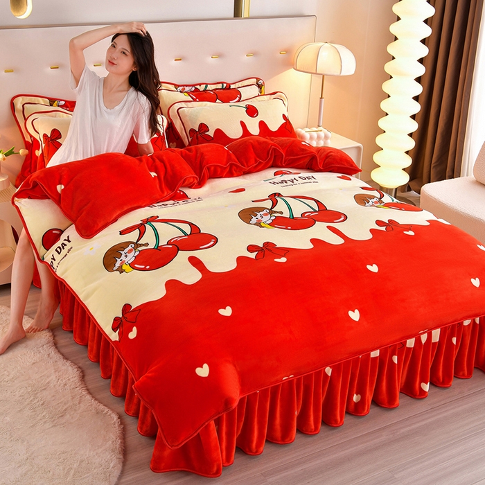 91家纺网 家纺一手货源 找家纺 （总）缘莉娜家纺 2025高克重8斤牛奶绒四件套金貂绒法莱绒加厚保暖直播电商爆款