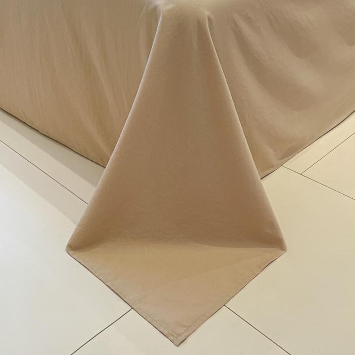 91家纺网 家纺一手货源 找家纺 凯洛奇 2025新款窗格纹泡泡纱阳离子四件套 （提供买家秀）窗格纹泡泡纱-亚麻咖