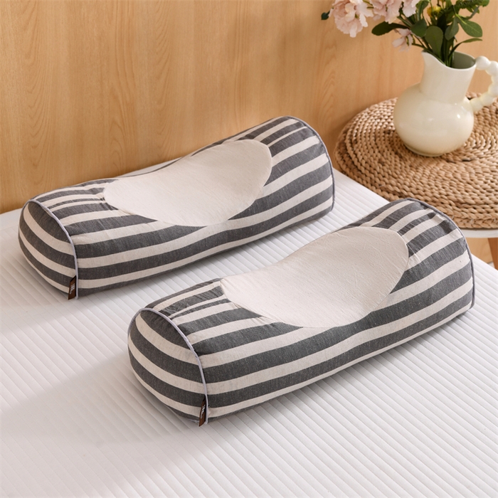 91家纺网 家纺一手货源 找家纺 （总）织布人 2025新款荞麦枕棉麻韩式无印风元宝枕头全荞麦颈椎高枕硬枕芯