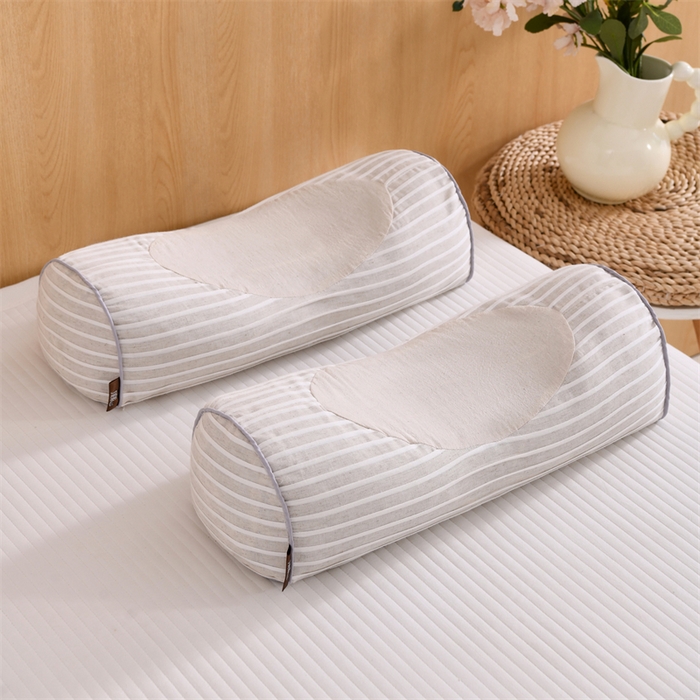 91家纺网 家纺一手货源 找家纺 （总）织布人 2025新款荞麦枕棉麻韩式无印风元宝枕头全荞麦颈椎高枕硬枕芯