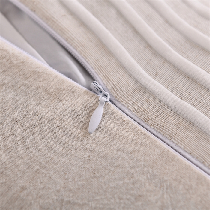 91家纺网 家纺一手货源 找家纺 织布人 2025新款荞麦枕棉麻韩式无印风元宝枕头全荞麦颈椎高枕硬枕芯 韩式无印风元宝枕-灰条纹 48x20x8cm/只