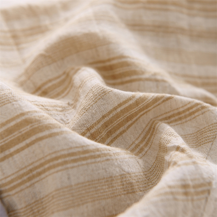 91家纺网 家纺一手货源 找家纺 织布人 2025新款荞麦枕棉麻韩式无印风元宝枕头全荞麦颈椎高枕硬枕芯 韩式无印风元宝枕-细咖条纹 48x20x8cm/只