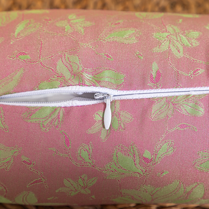 91家纺网 家纺一手货源 找家纺 织布人 2025新款荞麦枕丝绸贡缎圆柱糖果枕调养颈椎专用枕头硬枕芯 贡缎颈椎糖果枕-圆柱粉色 50x12cm/只