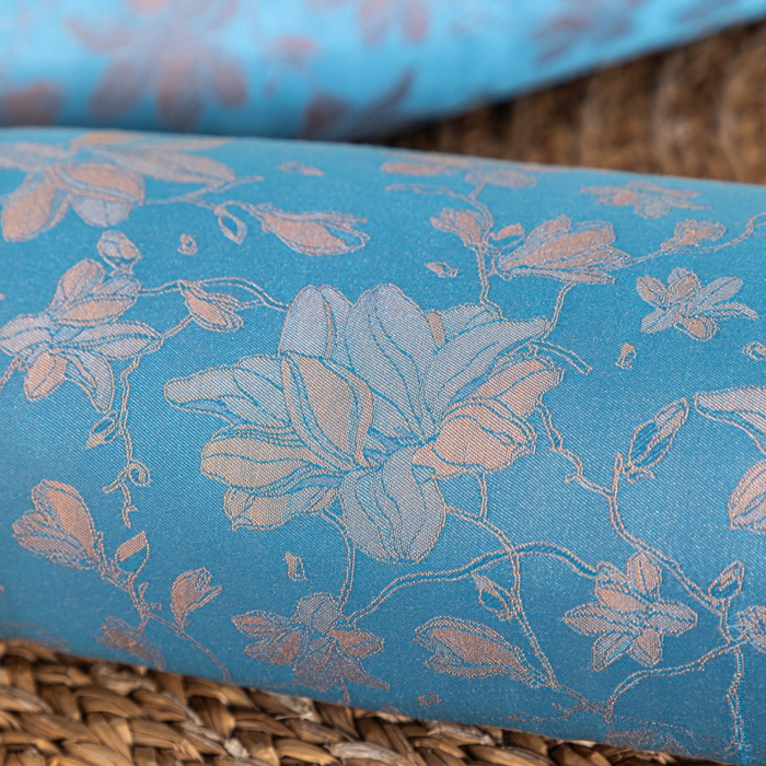 91家纺网 家纺一手货源 找家纺 织布人 2025新款荞麦枕丝绸贡缎圆柱糖果枕调养颈椎专用枕头硬枕芯 贡缎颈椎糖果枕-圆柱天空蓝 50x12cm/只