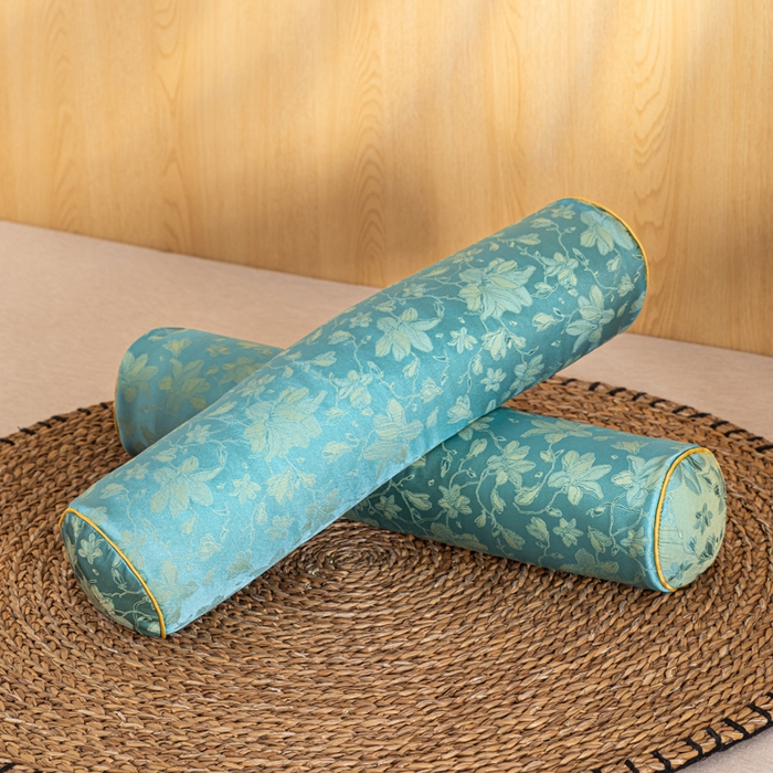 91家纺网 家纺一手货源 找家纺 （总）织布人 2025新款荞麦枕丝绸贡缎圆柱糖果枕调养颈椎专用枕头硬枕芯