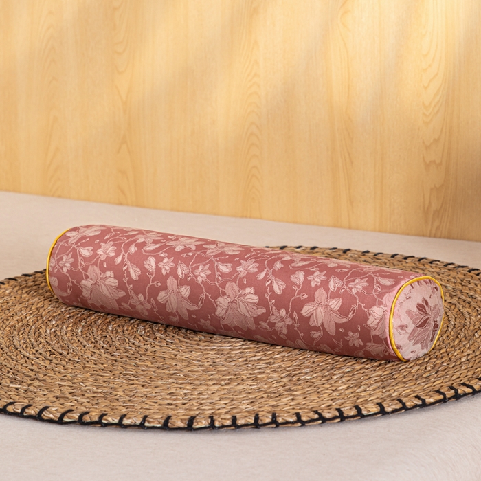 91家纺网 家纺一手货源 找家纺 织布人 2025新款荞麦枕丝绸贡缎圆柱糖果枕调养颈椎专用枕头硬枕芯 贡缎颈椎糖果枕-圆柱玉色 50x12cm/只