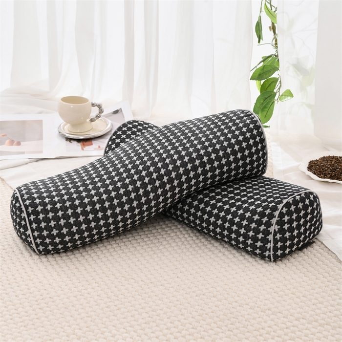 91家纺网 家纺一手货源 找家纺 织布人 2025新款荞麦枕全棉斜纹颈椎长枕头全荞麦壳颈椎养护硬枕头枕芯 纯棉斜纹颈椎长枕-灰色 48x15cm/只