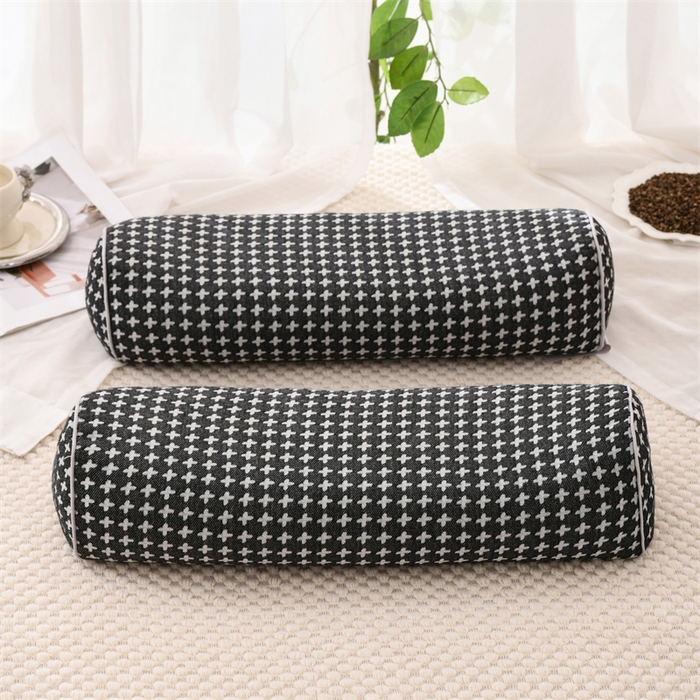 91家纺网 家纺一手货源 找家纺 织布人 2025新款荞麦枕全棉斜纹颈椎长枕头全荞麦壳颈椎养护硬枕头枕芯 纯棉斜纹颈椎长枕-灰色 48x15cm/只