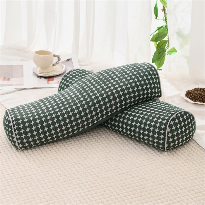 91家纺网 家纺一手货源 找家纺 织布人 2025新款荞麦枕全棉斜纹颈椎长枕头全荞麦壳颈椎养护硬枕头枕芯 纯棉斜纹颈椎长枕-兰色 48x15cm/只