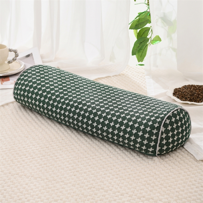 91家纺网 家纺一手货源 找家纺 织布人 2025新款荞麦枕全棉斜纹颈椎长枕头全荞麦壳颈椎养护硬枕头枕芯 纯棉斜纹颈椎长枕-兰色 48x15cm/只