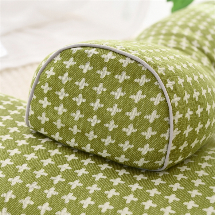 91家纺网 家纺一手货源 找家纺 织布人 2025新款荞麦枕全棉斜纹颈椎长枕头全荞麦壳颈椎养护硬枕头枕芯 纯棉斜纹颈椎长枕-绿色 48x15cm/只