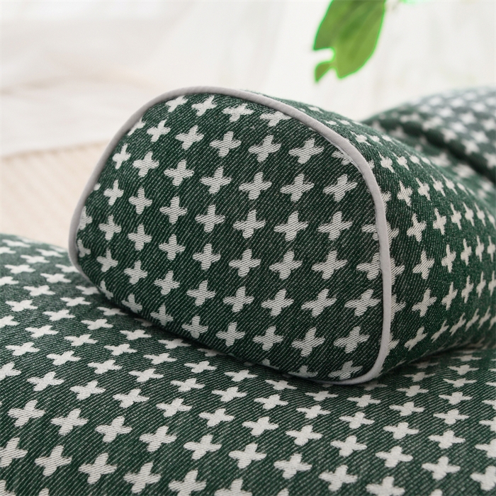 91家纺网 家纺一手货源 找家纺 织布人 2025新款荞麦枕全棉斜纹颈椎长枕头全荞麦壳颈椎养护硬枕头枕芯 纯棉斜纹颈椎长枕-兰色 48x15cm/只