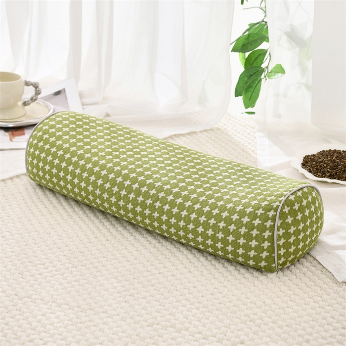 91家纺网 家纺一手货源 找家纺 织布人 2025新款荞麦枕全棉斜纹颈椎长枕头全荞麦壳颈椎养护硬枕头枕芯 纯棉斜纹颈椎长枕-绿色 48x15cm/只