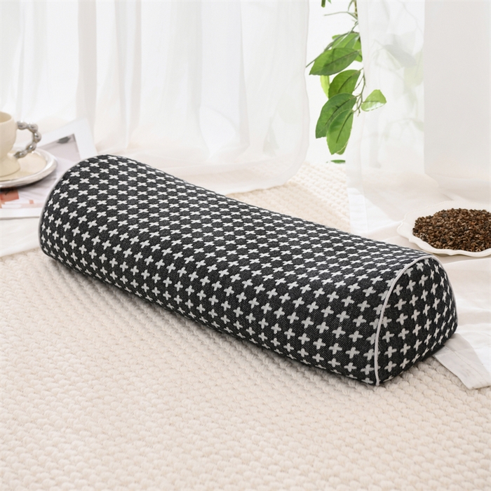 91家纺网 家纺一手货源 找家纺 织布人 2025新款荞麦枕全棉斜纹颈椎长枕头全荞麦壳颈椎养护硬枕头枕芯 纯棉斜纹颈椎长枕-灰色 48x15cm/只