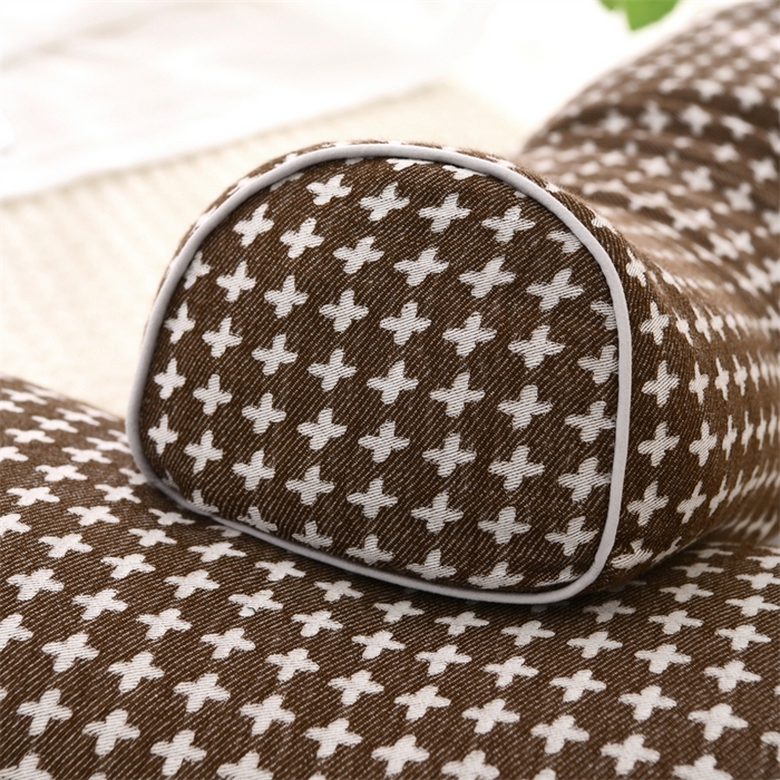 91家纺网 家纺一手货源 找家纺 织布人 2025新款荞麦枕全棉斜纹颈椎长枕头全荞麦壳颈椎养护硬枕头枕芯 纯棉斜纹颈椎长枕-咖色 48x15cm/只