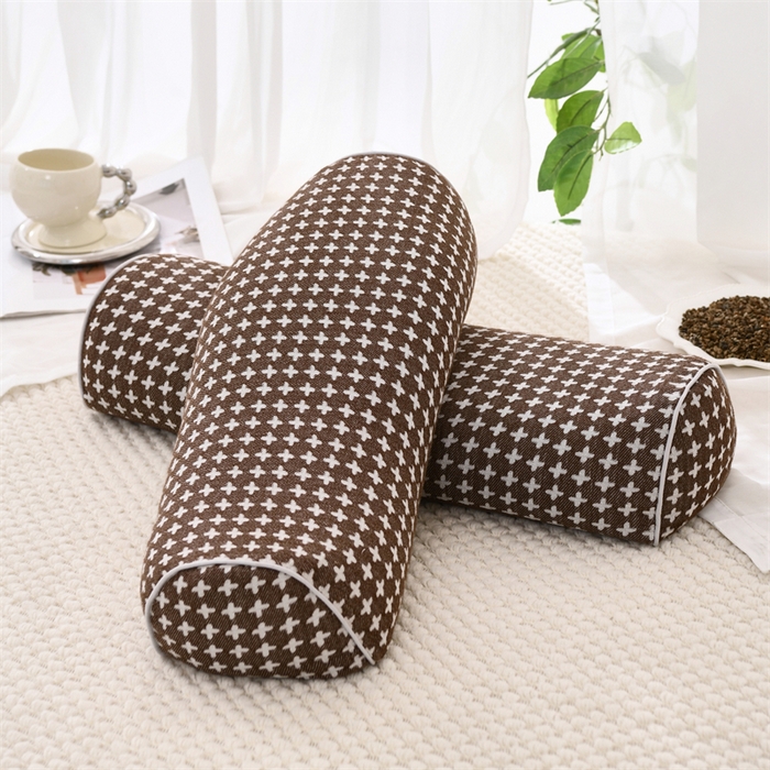 91家纺网 家纺一手货源 找家纺 织布人 2025新款荞麦枕全棉斜纹颈椎长枕头全荞麦壳颈椎养护硬枕头枕芯 纯棉斜纹颈椎长枕-咖色 48x15cm/只