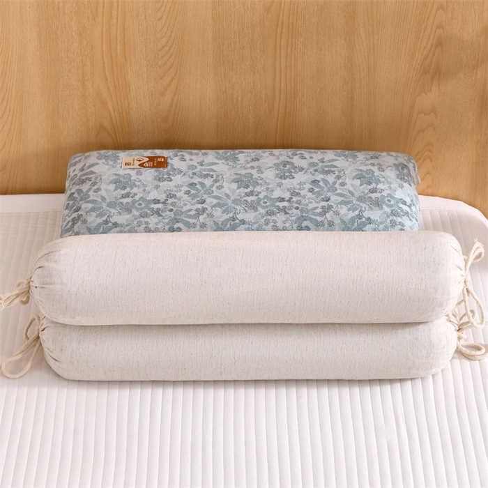 91家纺网 家纺一手货源 找家纺 织布人 2025新款荞麦枕棉麻复古风水墨画圆柱组合枕颈椎拉伸可调节硬枕芯 棉麻水墨画圆柱组合枕-叶韵 组合枕-圆柱：48x10cm/只 方枕：48x28cm/只