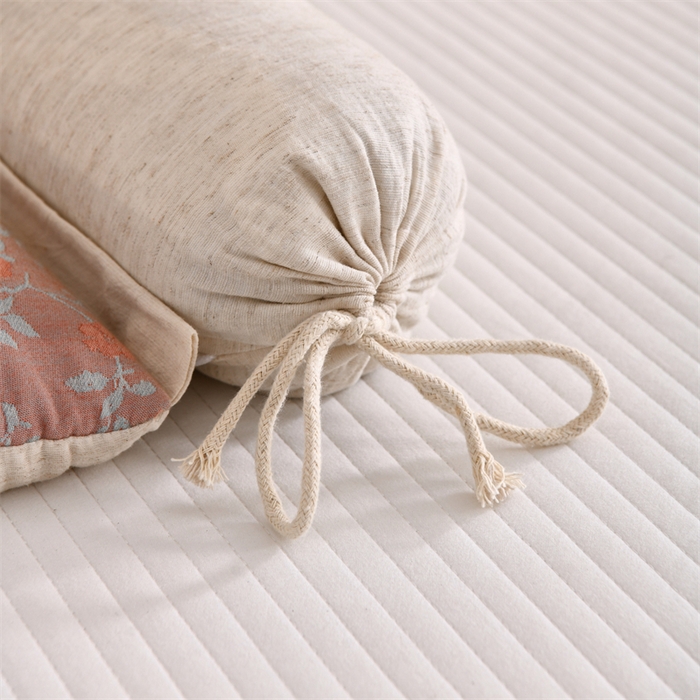 91家纺网 家纺一手货源 找家纺 织布人 2025新款荞麦枕棉麻复古风水墨画圆柱组合枕颈椎拉伸可调节硬枕芯 棉麻水墨画圆柱组合枕-花韵粉 组合枕-圆柱：48x10cm/只 方枕：48x28cm/只