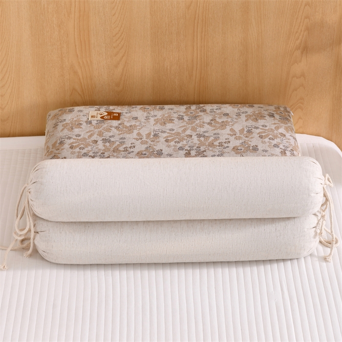 91家纺网 家纺一手货源 找家纺 织布人 2025新款荞麦枕棉麻复古风水墨画圆柱组合枕颈椎拉伸可调节硬枕芯 棉麻水墨画圆柱组合枕-竹语风吟咖 组合枕-圆柱：48x10cm/只 方枕：48x28cm/只