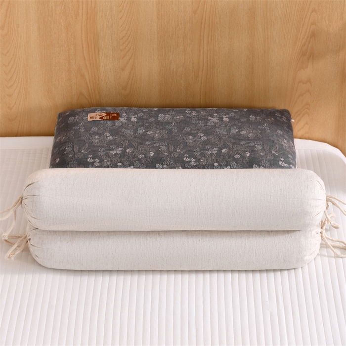 91家纺网 家纺一手货源 找家纺 织布人 2025新款荞麦枕棉麻复古风水墨画圆柱组合枕颈椎拉伸可调节硬枕芯 棉麻水墨画圆柱组合枕-水墨江南 组合枕-圆柱：48x10cm/只 方枕：48x28cm/只