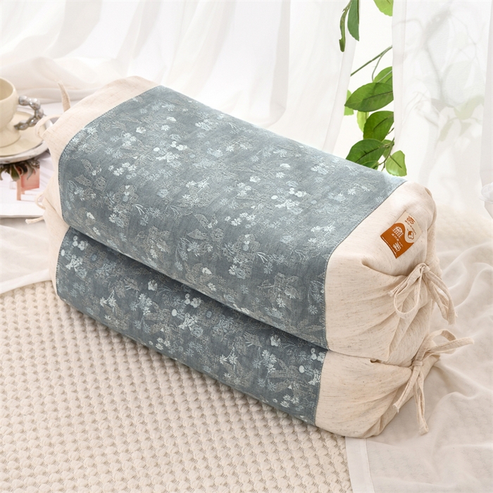 91家纺网 家纺一手货源 找家纺 织布人 2025新款荞麦枕棉麻水墨画可调节高度颈椎枕头成人专用硬高枕芯 棉麻水墨画可调节枕-烟雨江南 58x30CM/只