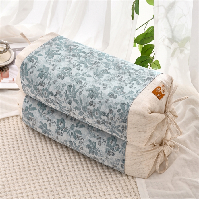 91家纺网 家纺一手货源 找家纺 织布人 2025新款荞麦枕棉麻水墨画可调节高度颈椎枕头成人专用硬高枕芯 棉麻水墨画可调节枕-叶韵 58x30CM/只