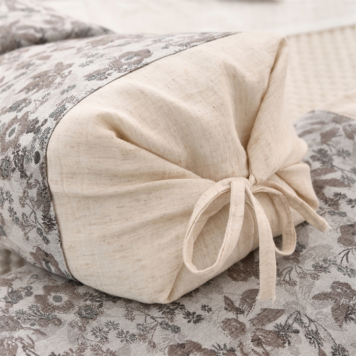 91家纺网 家纺一手货源 找家纺 织布人 2025新款荞麦枕棉麻水墨画可调节高度颈椎枕头成人专用硬高枕芯 棉麻水墨画可调节枕-竹语风吟灰 58x30CM/只