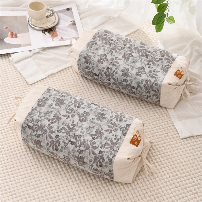 91家纺网 家纺一手货源 找家纺 织布人 2025新款荞麦枕棉麻水墨画可调节高度颈椎枕头成人专用硬高枕芯 棉麻水墨画可调节枕-竹语风吟灰 58x30CM/只