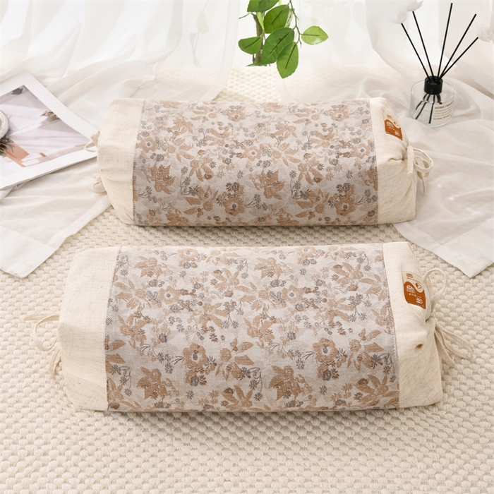 91家纺网 家纺一手货源 找家纺 织布人 2025新款荞麦枕棉麻水墨画可调节高度颈椎枕头成人专用硬高枕芯 棉麻水墨画可调节枕-竹语风吟咖 58x30CM/只