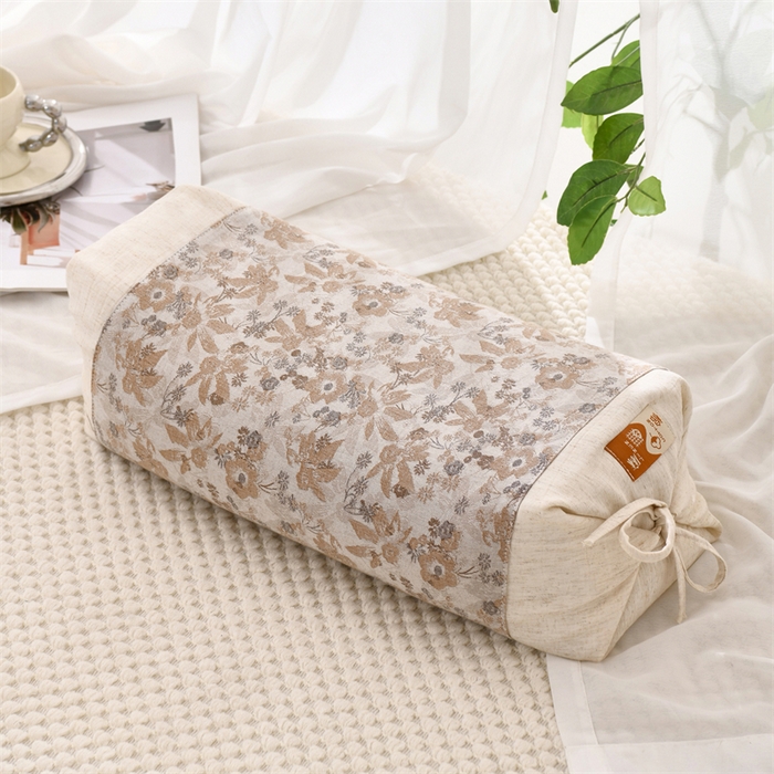 91家纺网 家纺一手货源 找家纺 织布人 2025新款荞麦枕棉麻水墨画可调节高度颈椎枕头成人专用硬高枕芯 棉麻水墨画可调节枕-竹语风吟咖 58x30CM/只