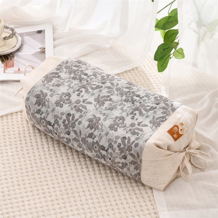 91家纺网 家纺一手货源 找家纺 织布人 2025新款荞麦枕棉麻水墨画可调节高度颈椎枕头成人专用硬高枕芯 棉麻水墨画可调节枕-竹语风吟灰 58x30CM/只