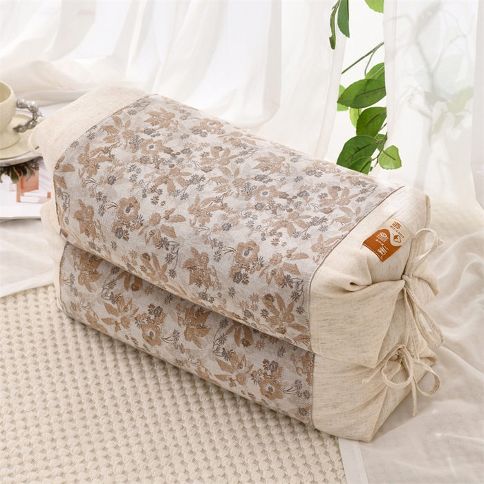 91家纺网 家纺一手货源 找家纺 织布人 2025新款荞麦枕棉麻水墨画可调节高度颈椎枕头成人专用硬高枕芯 棉麻水墨画可调节枕-竹语风吟咖 58x30CM/只