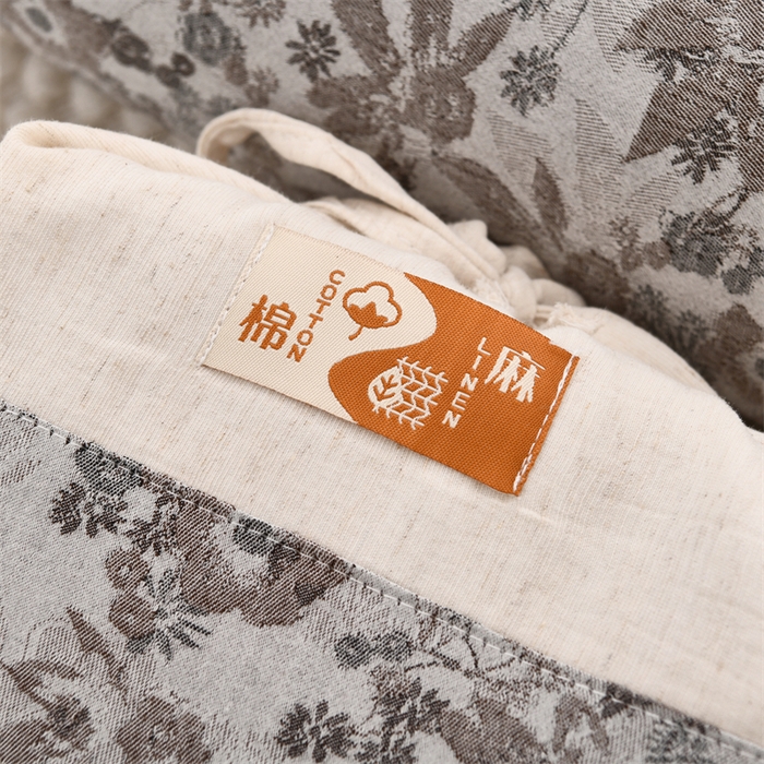 91家纺网 家纺一手货源 找家纺 织布人 2025新款荞麦枕棉麻水墨画可调节高度颈椎枕头成人专用硬高枕芯 棉麻水墨画可调节枕-竹语风吟灰 58x30CM/只