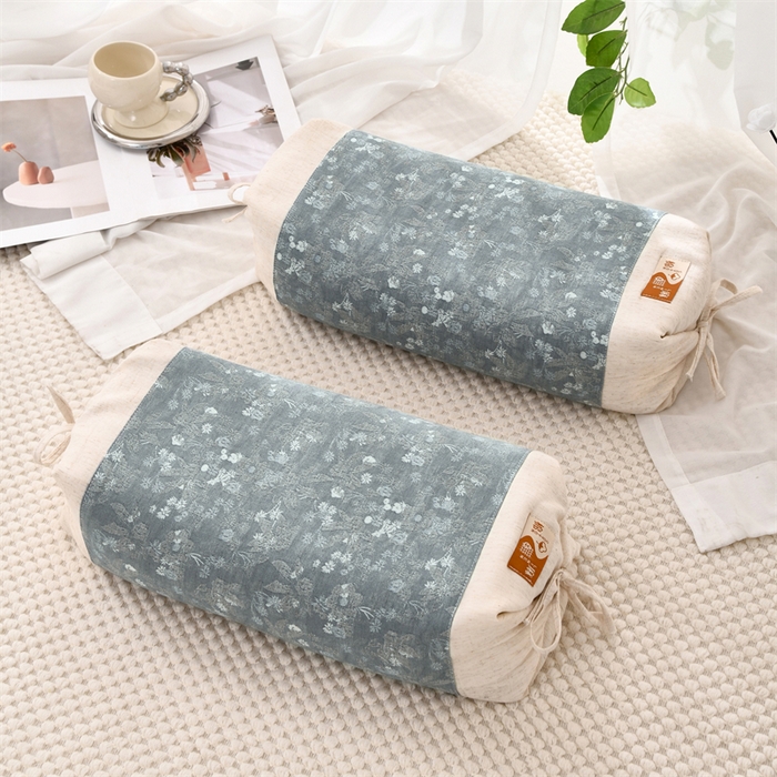 91家纺网 家纺一手货源 找家纺 织布人 2025新款荞麦枕棉麻水墨画可调节高度颈椎枕头成人专用硬高枕芯 棉麻水墨画可调节枕-烟雨江南 58x30CM/只