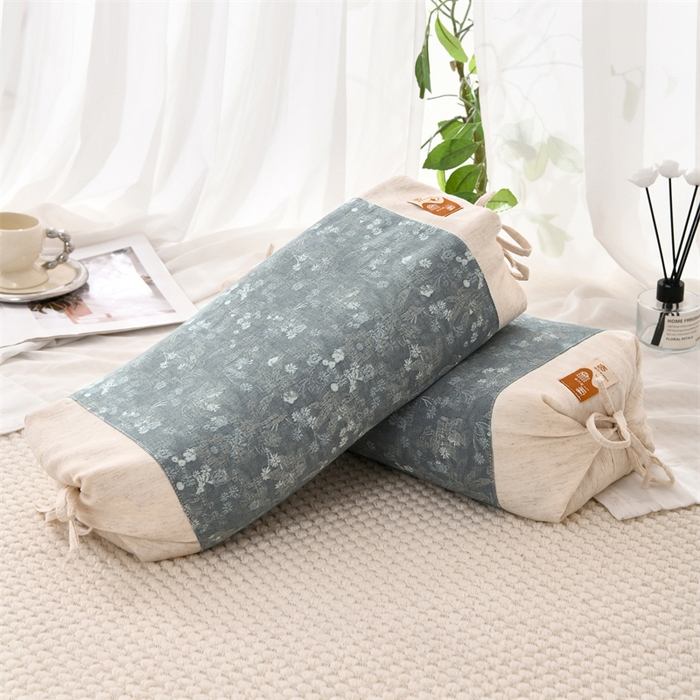 91家纺网 家纺一手货源 找家纺 织布人 2025新款荞麦枕棉麻水墨画可调节高度颈椎枕头成人专用硬高枕芯 棉麻水墨画可调节枕-烟雨江南 58x30CM/只