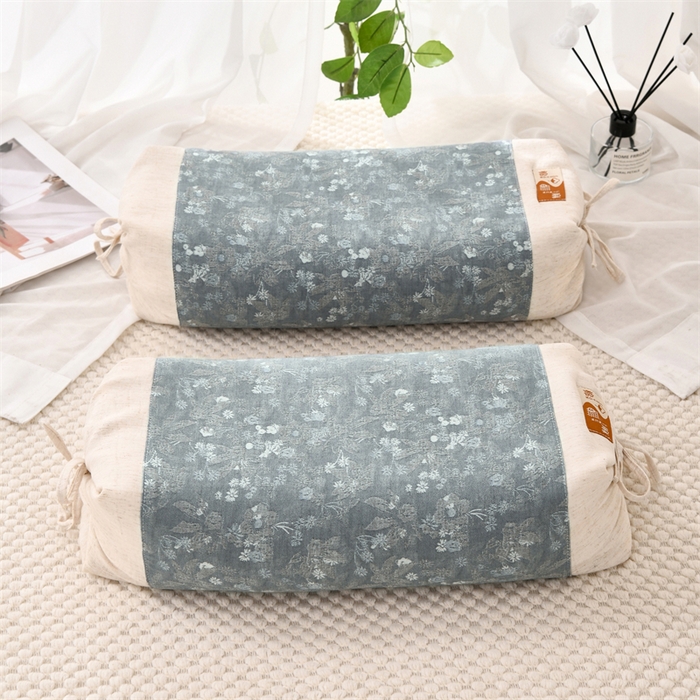 91家纺网 家纺一手货源 找家纺 织布人 2025新款荞麦枕棉麻水墨画可调节高度颈椎枕头成人专用硬高枕芯 棉麻水墨画可调节枕-烟雨江南 58x30CM/只